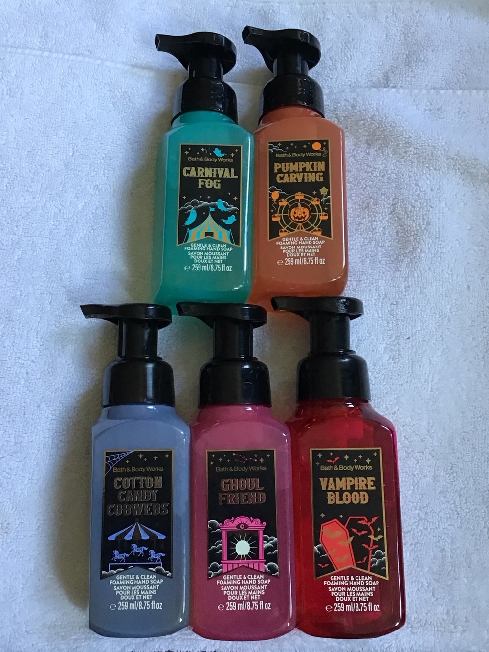 Bundle of 5 Bath & Body Works foaming hand soap